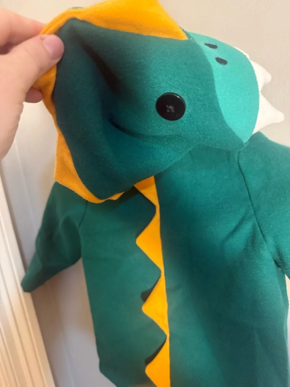 Cat & Jack Toddler Dinosaur Hooded Coat Jacket Green Yellow 12M Costume